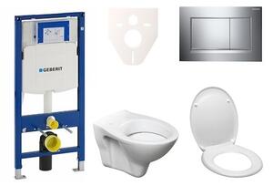 Cenovo zvýhodnený závesný WC set Geberit do ľahkých stien / predstenová montáž + WC Ceramia S-Line Pro 111.300.00.5ND6