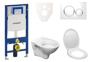 Cenovo zvýhodnený závesný WC set Geberit do ľahkých stien / predstenová montáž + WC Ceramia S-Line Pro 111.300.00.5ND4