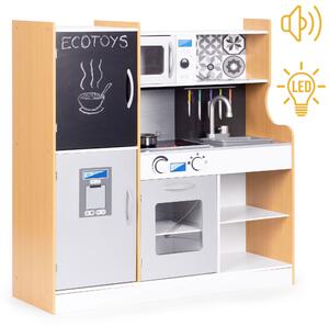 Detská kuchynka so zvukovou a LED kriedovou tabuľou, ECOTOYS