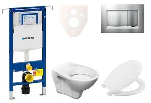 Cenovo zvýhodnený závesný WC set Geberit do ľahkých stien / predstenová montáž + WC Ceramia S-Line Pro 111.355.00.5NR7