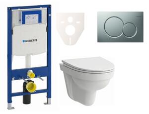 Cenovo zvýhodnený závesný WC set Geberit do ľahkých stien / predstenová montáž + WC Laufen Laufen Pro Nordic SIKOGES3H3