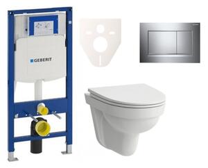 Cenovo zvýhodnený závesný WC set Geberit do ľahkých stien / predstenová montáž + WC Laufen Laufen Pro Nordic SIKOGES3H6
