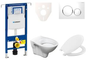 Cenovo zvýhodnený závesný WC set Geberit do ľahkých stien / predstenová montáž + WC Ceramia S-Line Pro 111.355.00.5NR4