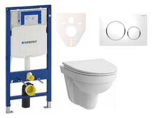 Cenovo zvýhodnený závesný WC set Geberit do ľahkých stien / predstenová montáž + WC Laufen Laufen Pro Nordic SIKOGES3H4