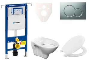 Cenovo zvýhodnený závesný WC set Geberit do ľahkých stien / predstenová montáž + WC Ceramia S-Line Pro 111.355.00.5NR3