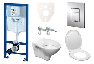 Cenovo zvýhodnený závesný WC set GROHE do ľahkých stien / predstenová montáž + WC Ceramia S-Line Pro 38528SET-KD