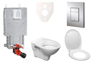 Cenovo zvýhodnený závesný WC set GROHE na zamurovanie + WC Ceramia S-Line Pro 38643SET-KD