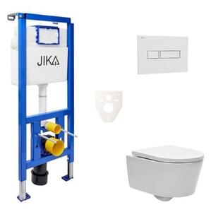 Cenovo zvýhodnený závesný WC set Jika do ľahkých stien / predstenová montáž + WC SAT Brevis SIKOJSW1