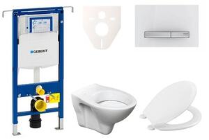 Cenovo zvýhodnený závesný WC set Geberit do ľahkých stien / predstenová montáž + WC Ceramia S-Line Pro 111.355.00.5NR8