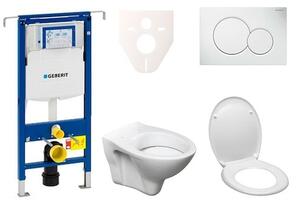 Cenovo zvýhodnený závesný WC set Geberit do ľahkých stien / predstenová montáž + WC Ceramia S-Line Pro 111.355.00.5ND1