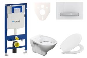 Cenovo zvýhodnený závesný WC set Geberit do ľahkých stien / predstenová montáž + WC Ceramia S-Line Pro 111.300.00.5NR8