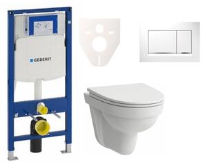 Cenovo zvýhodnený závesný WC set Geberit do ľahkých stien / predstenová montáž + WC Laufen Laufen Pro Nordic SIKOGES3H5