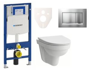 Cenovo zvýhodnený závesný WC set Geberit do ľahkých stien / predstenová montáž + WC Laufen Laufen Pro Nordic SIKOGES3H7