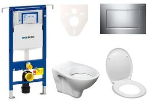 Cenovo zvýhodnený závesný WC set Geberit do ľahkých stien / predstenová montáž + WC Ceramia S-Line Pro 111.355.00.5ND6