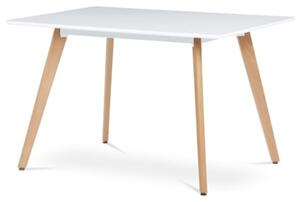 Jedálenský stôl Autronic 120x74 cm biely MDF mat DT-313 WT