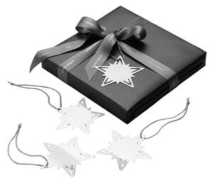 Opakovane použiteľné menovky na darčeky Star Silver – set 4 ks