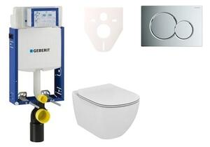 Cenovo zvýhodnený závesný WC set Geberit na zamurovanie + WC Ideal Standard Tesi 110.302.00.5NE2