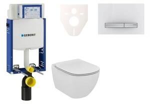 Cenovo zvýhodnený závesný WC set Geberit na zamurovanie + WC Ideal Standard Tesi 110.302.00.5NE8