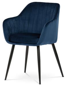 Jedálenská stolička Autronic 58x84 cm modrá látka PIKA BLUE4