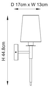 Endon 92949 - Nástenné svietidlo 1xE14/6W/230V biela/lesklý chróm
