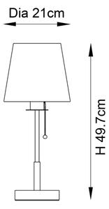 Endon 99596 - Stolná lampa 1xE27/10W/230V biela/lesklý chróm