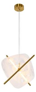 LED luster na lanku RELAX LED/15W/230V zlatá/biela
