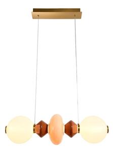 LED luster na lankách FLORES LED/15W/230V zlatá/oranžová/hnedá
