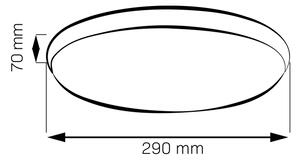 LED stropné svietidlo LIBRA LED/15W/230V 4000K priemer 29 cm čierna