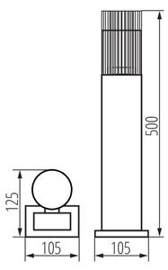 Kanlux 46204 - Vonkajšie svietidlo RADILO 1xGU10/11W/230V 50 cm IP44 čierna
