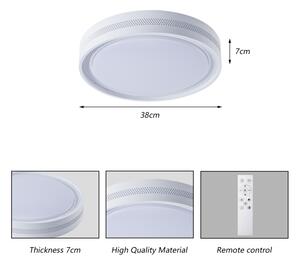 Brilagi - LED stmievateľné stropné svietidlo KREON LED/54W/230V 3000-6000K čierna priemer 38 cm + diaľkové ovládanie