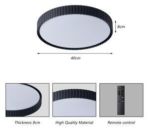 Brilagi - LED stmievateľné stropné svietidlo CORVO LED/54W/230V 3000-6000K čierne, priemer 40 cm + diaľkové ovládanie