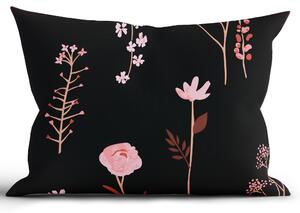Bavlnená obliečka na vankúš Renforcé 40 × 60 cm - Vlčie maky čierne