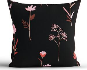 Bavlnená obliečka na vankúš Renforcé 40 × 40 cm - Vlčie maky čierne