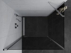 Mexen Pretoria, sprchovací kút 100 (dvere) x 70 (stena) cm, 6mm šedé sklo, chrómový profil, 852-100-070-01-40