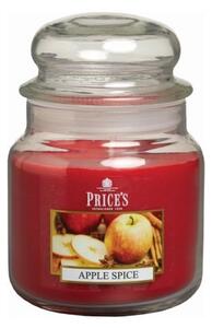 Vonná sviečka v sklenenej transparentnej dóze s vôňou jablka a škorice 411 g 38781