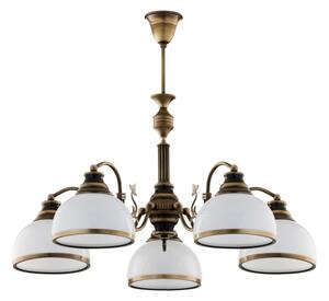 Brilagi - Luster na tyči TAURUS 5xE27/15W/230V priemer 70 cm bronz