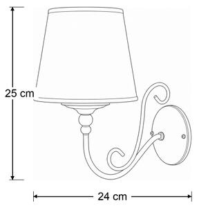 Brilagi - Nástenné svietidlo SONIA 1xE27/15W/230V krémové/patina