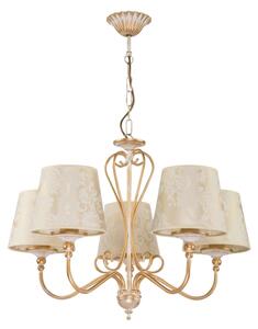 Brilagi - Luster na reťazi SONIA 5xE27/15W/230V pr. 64 cm krémová/patina