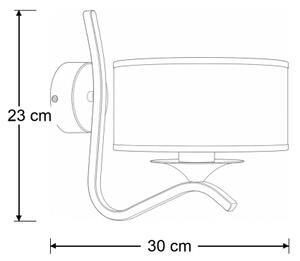 Brilagi - Nástenné svietidlo SAPHIRE 1xE27/15W/230V krémové/zlaté/patina