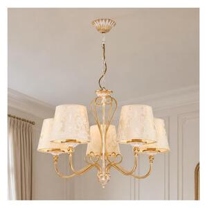 Brilagi - Luster na reťazi SONIA 5xE27/15W/230V pr. 64 cm krémová/patina