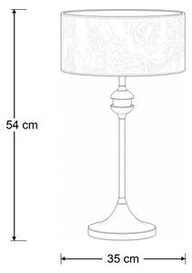 Brilagi - Stolná lampa SAPHIRE 1xE27/15W/230V krémová/zlatá/patina