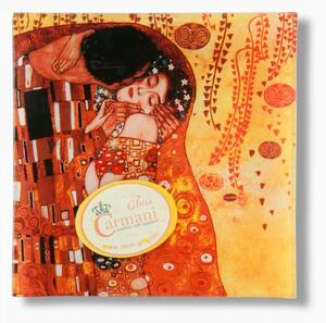 Carmani 1981241 - Sklenený tanier KLIMT Kiss 13x13cm