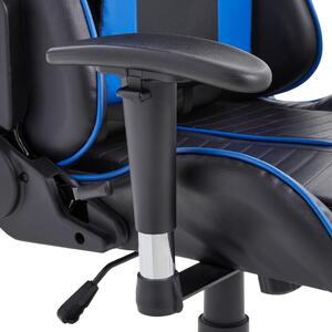 HERNÁ STOLIČKA, kožený vzhľad, modrá, čierna Carryhome - Kancelárske stoličky