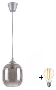 Brilagi - LED luster na lanku R GLASS 1xE27/60W/230V pr. 14 cm strieborná/dymová šedá