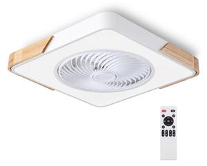 Brilagi-LED stmievateľné svietidlo s ventilátorom LED/30W/230V 3000-6500K biela/dub + diaľkové ovládanie