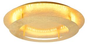 CLX Moderné stropné LED osvetlenie GIOIA DEL COLLE, 18W, teplá biela, 40cm, okrúhle, zlaté