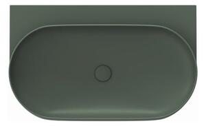 Umývadlo Ravak Yard 80,5x50 cm grey green matný bez otvoru pre batériu XJX08080000