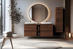 Skrinka pod umývadlo SIMPLE Oak walnut | 60 cm