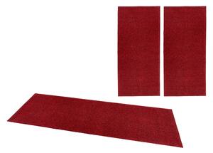 Hanse Home Collection koberce Spálňová sada Pure 102616 Red - 3 diely: 70x140 cm (2x), 70x240 cm (1x) cm