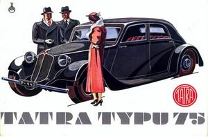 Tatra Typu 75 - ceduľa 29cm x 20cm Plechová tabuľa